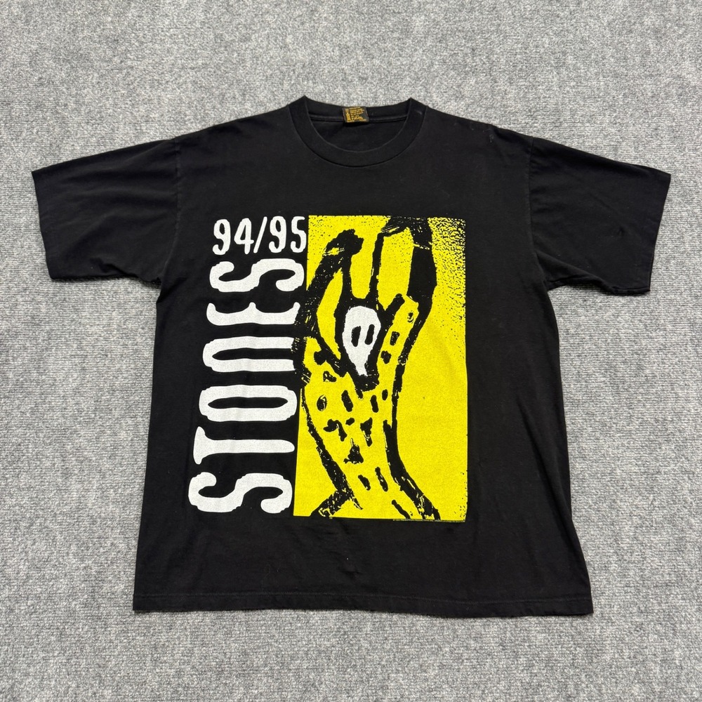 VTG Rolling Stones T-Shirt Men's XL‎ Brockum World Tour 94-95 Rock Music Black